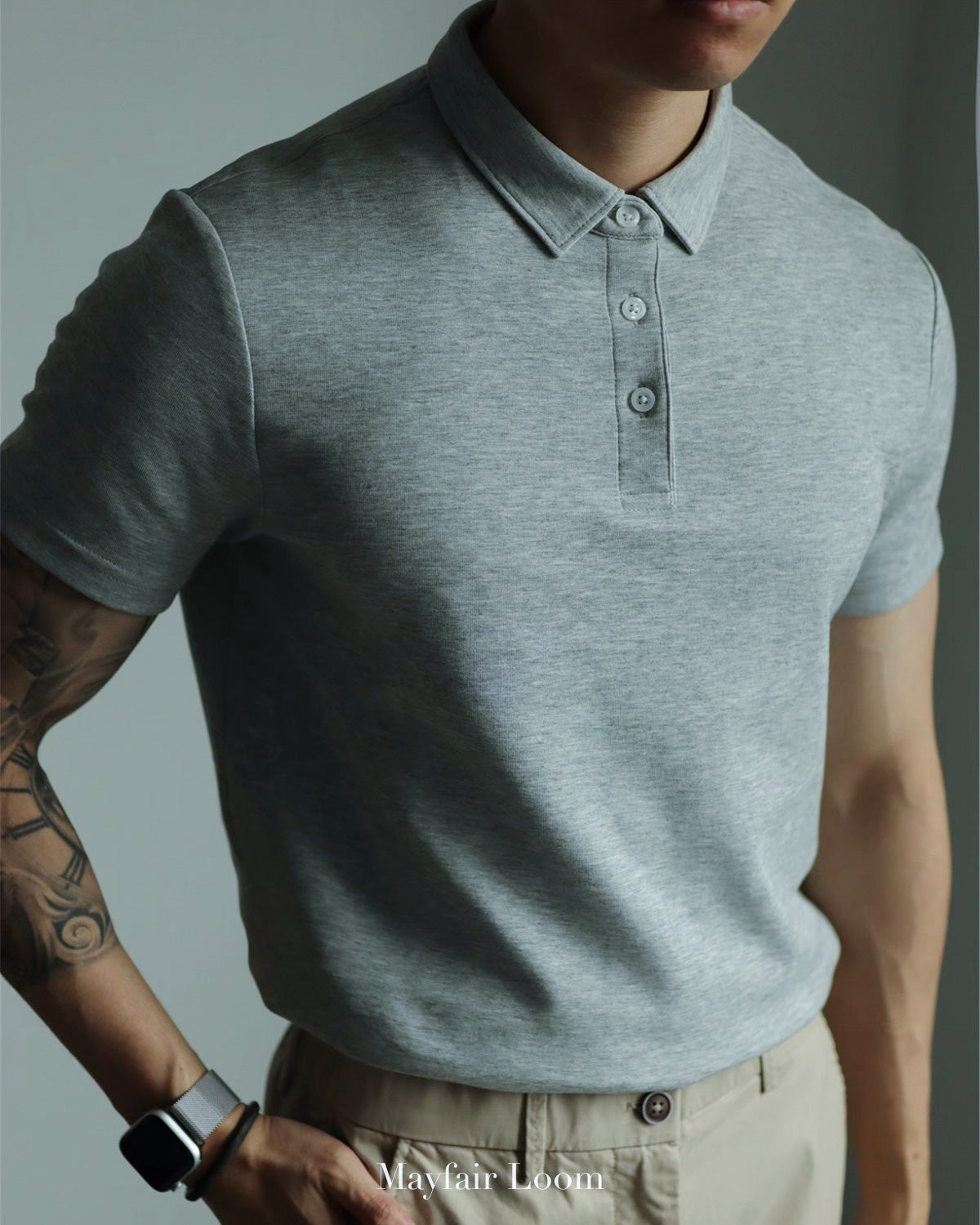 Double-Layer Cotton Polo Shirt