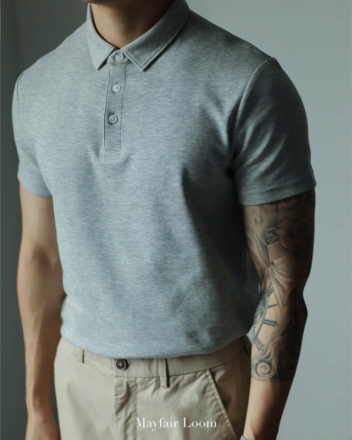 Double-Layer Cotton Polo Shirt