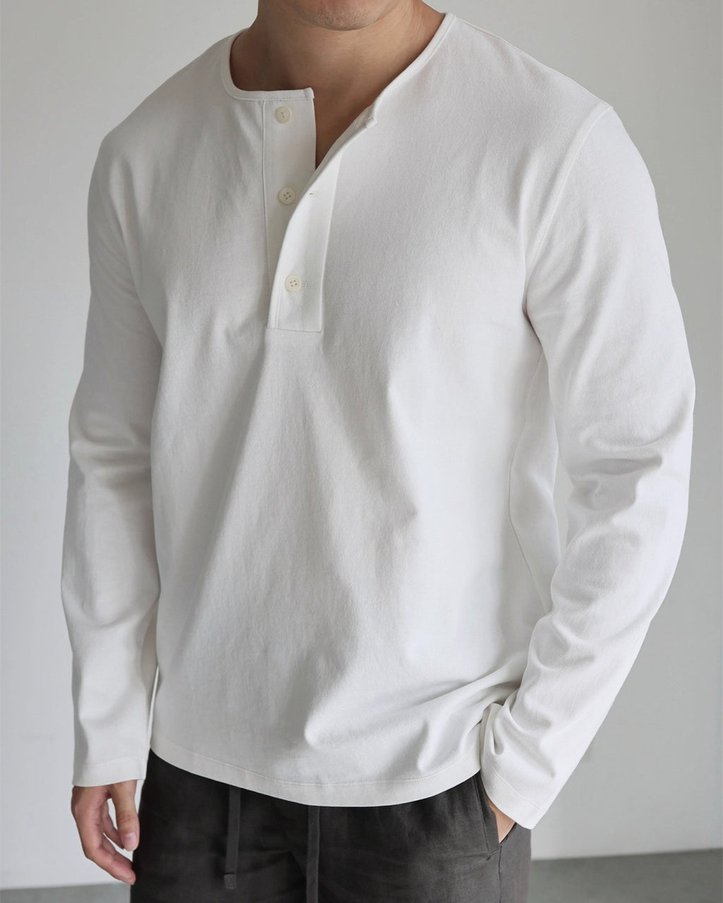 Classic Henley Long Sleeve T-Shirt