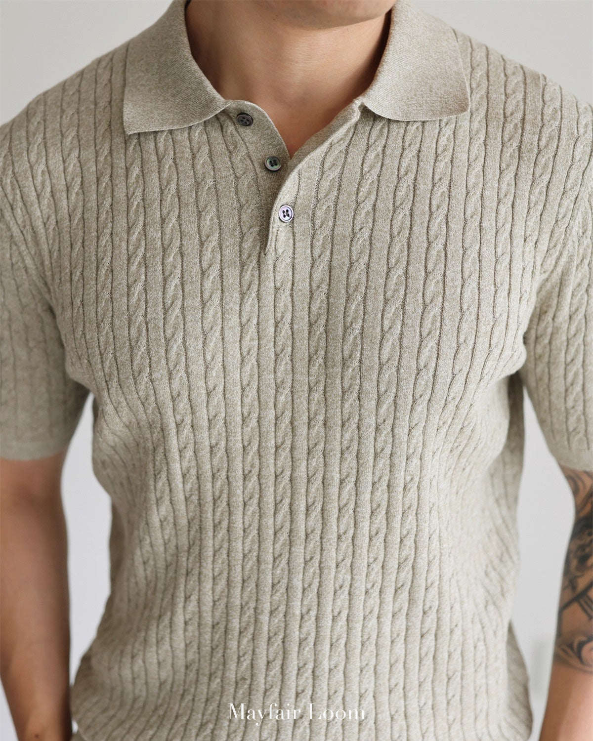 Totnes Cable Knit Polo